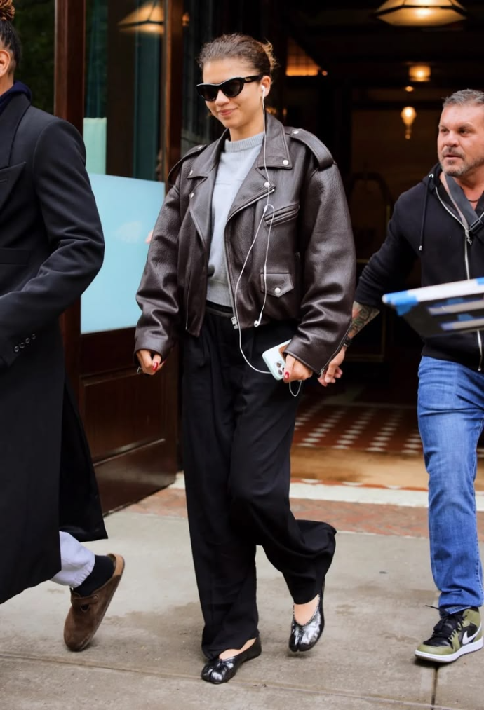 Zendaya wearing Tabi ballerinas, 2025. Getty Images.